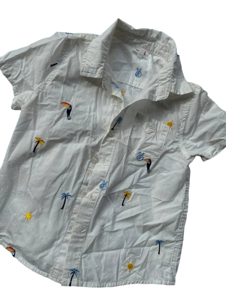 white t-shirt with prints