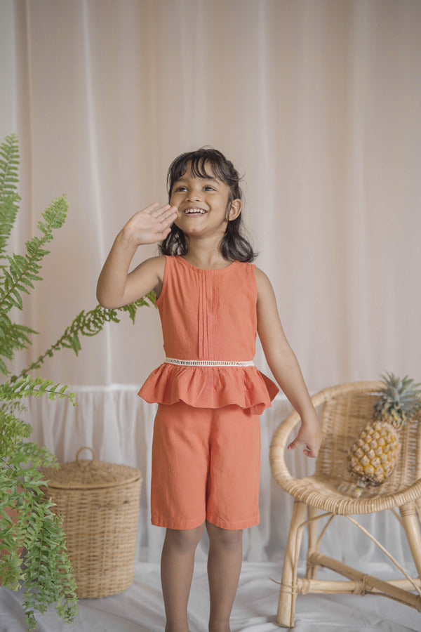 cute orange set with strips