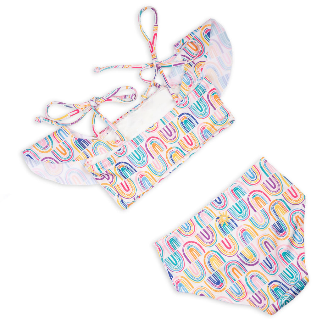 Rainbow Skies Sustainable Girls Bikini set
